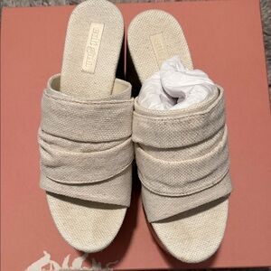 Cult Gaia Cream Textured Mules
